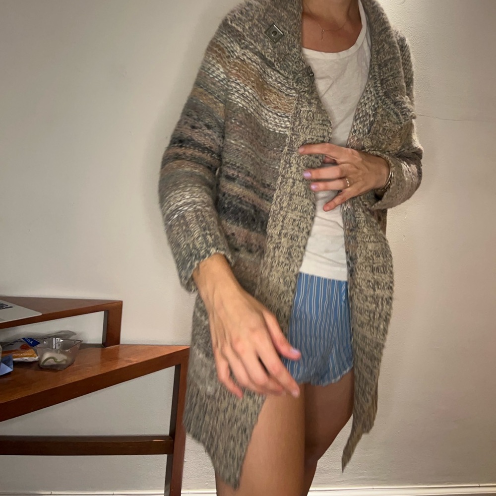 unworn free people wool art cardigan